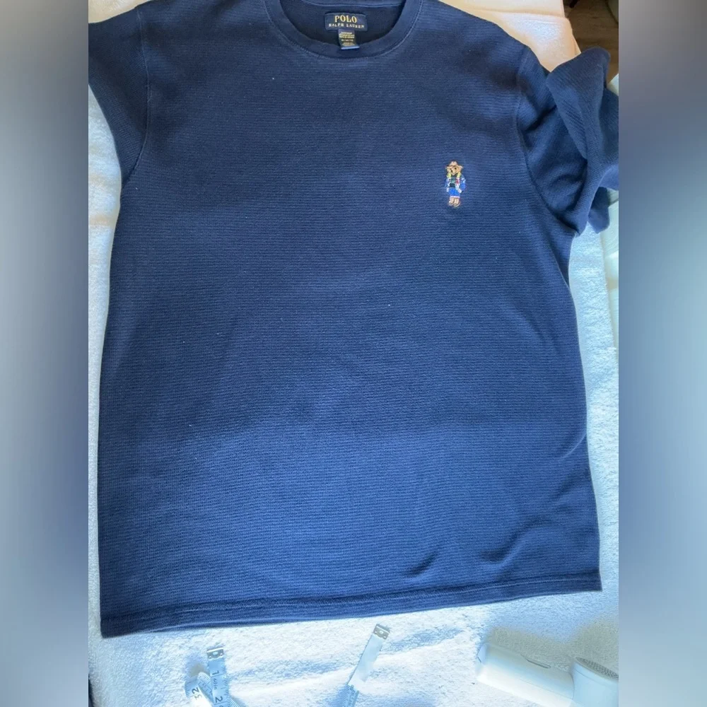 Polo by Ralph Lauren Men's Deep Blue Long Sleeve Tee